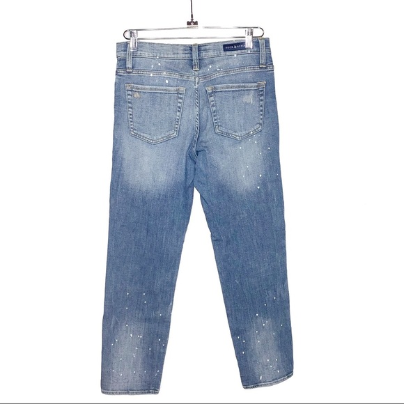 ROCK & REPUBLIC Distressed Indee Crop Jeans 6 NWT - Picture 3 of 9